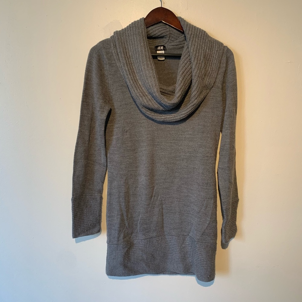 Gray cowlneck sweater